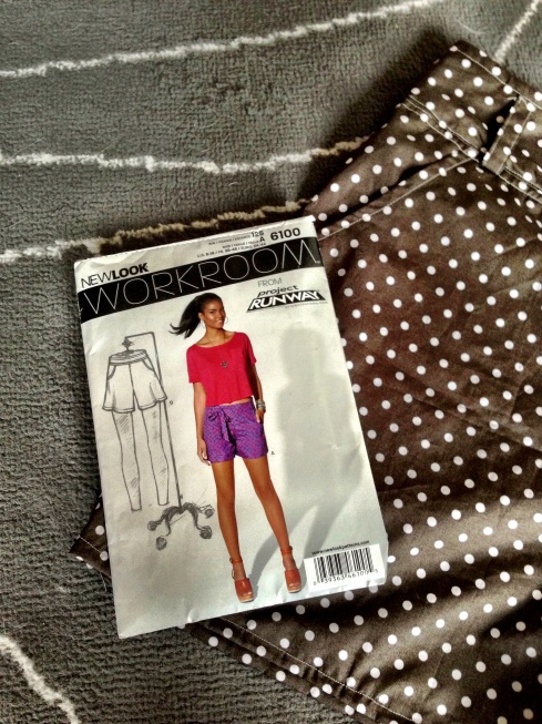 Home sewing project: shorts and pattern