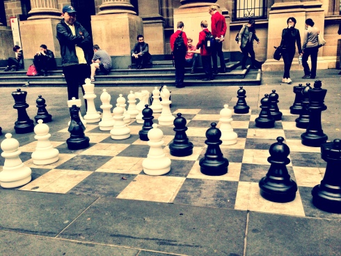 Chess outside the State Library